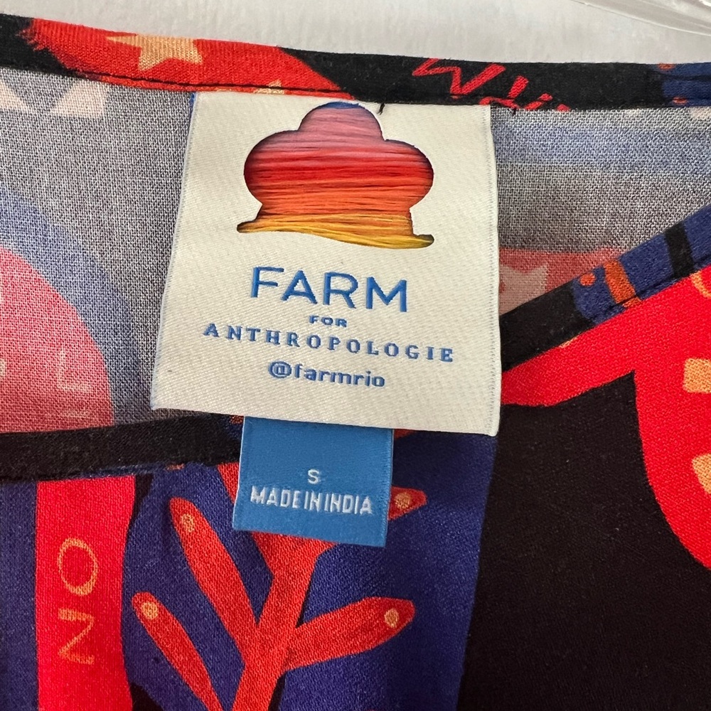 FARM Rio One-Shoulder Red and Blue Mini Dress - Picture 7 of 8
